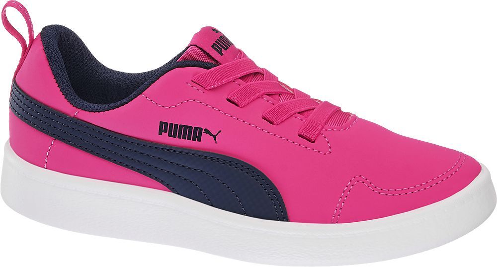 Deichmann - Puma Růžové slip-on tenisky Puma Courtflex Ps 29 růžová - obrázek 1