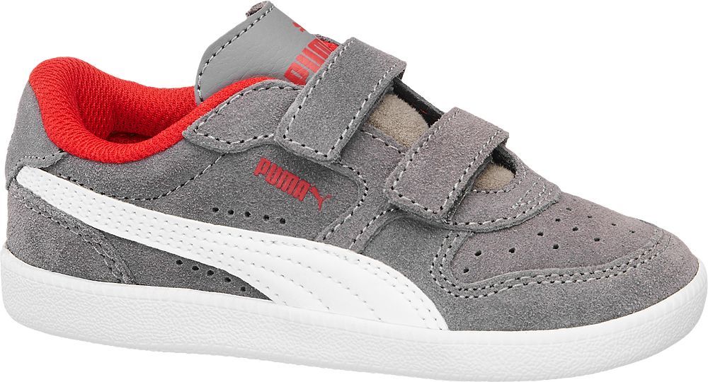 Deichmann - Puma Šedé dětské tenisky na suchý zip Puma Icra Trainer Sd V Inf. 21 šedá - obrázek 1