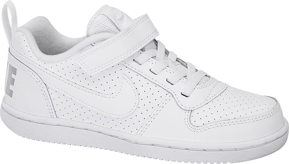 Deichmann - NIKE Bílé tenisky na suchý zip Nike Court Borough Low 33.5 bílá - obrázek 1