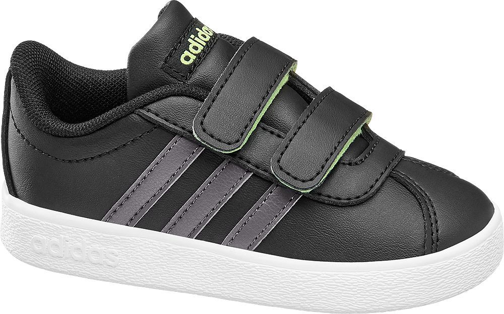Deichmann - adidas Černé dětské tenisky na suchý zip Adidas Vl Court 2.0 Cmf I 22 černá - obrázek 1