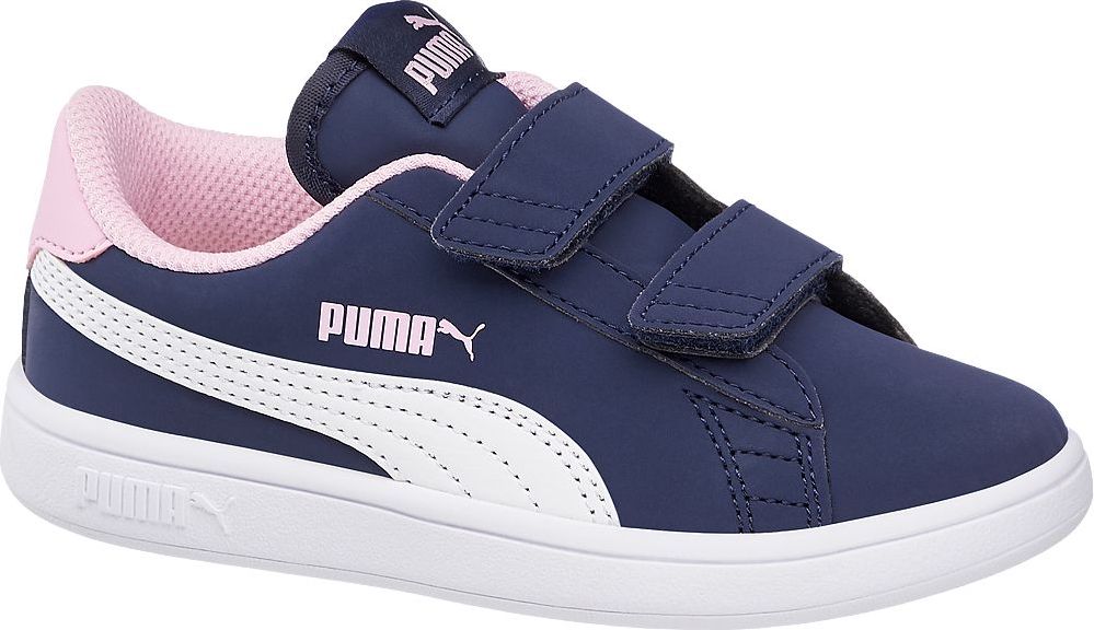 Deichmann - Puma Tmavě modré tenisky na suchý zip Puma Smash Buck Ps 28 modrá - obrázek 1