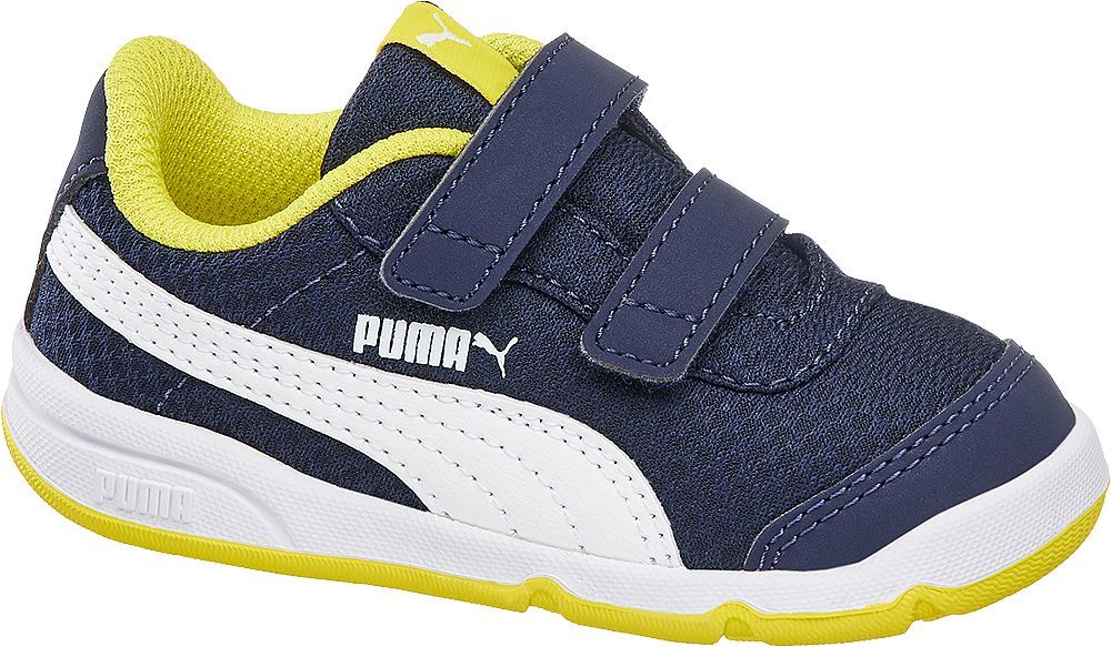 Deichmann - Puma Tmavě modré dětské tenisky na suchý zip Puma Stepfleex 2 Mesh V Inf 26 tmavě modrá - obrázek 1