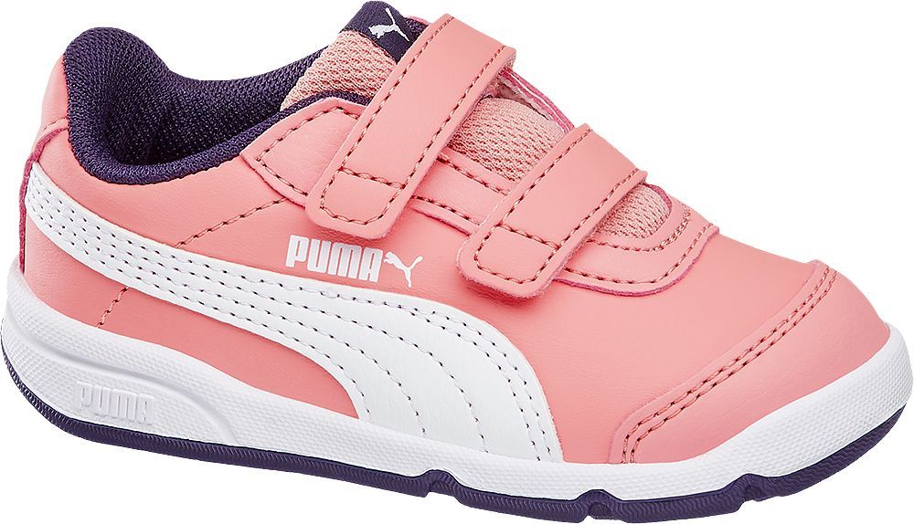 Deichmann - Puma Růžové dětské tenisky na suchý zip Puma Stepfleex 2 Sl V Inf 22 růžová - obrázek 1