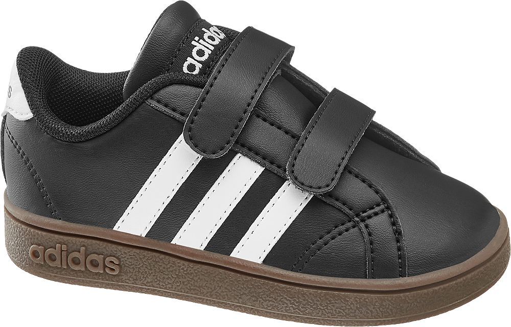 Deichmann - adidas Černé dětské tenisky na suchý zip Adidas Baseline Cmf 23 černá - obrázek 1