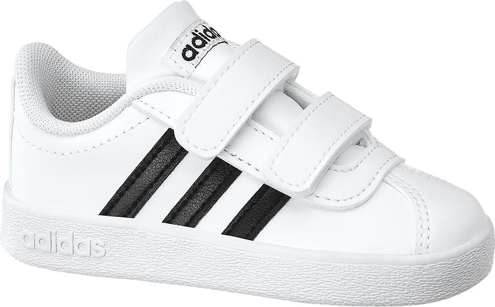 Deichmann - adidas Bílé dětské tenisky na suchý zip Adidas Vl Court 2.0 Cmf I 21 bílá - obrázek 1
