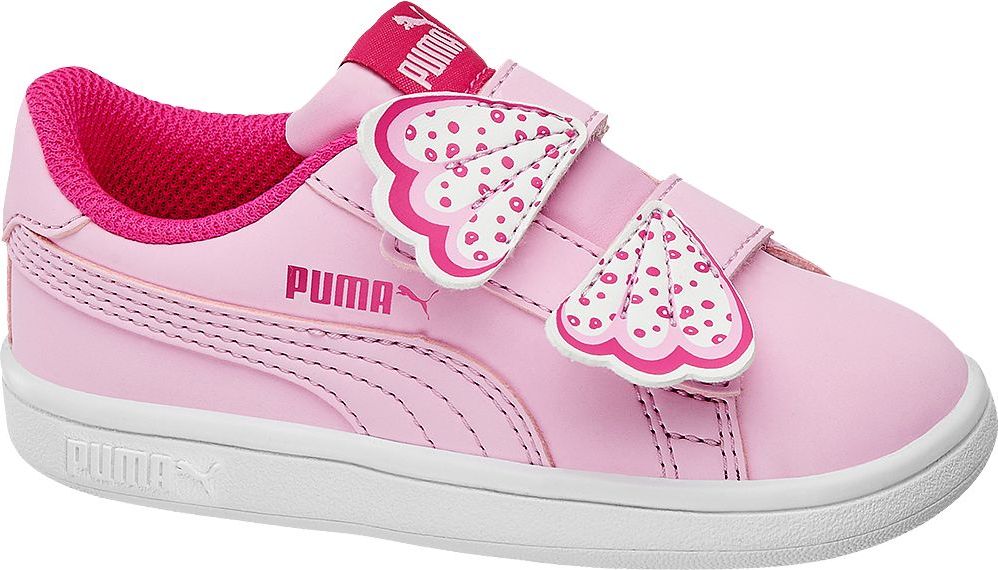 Deichmann - Puma Růžové dětské tenisky na suchý zip Puma Smash Butterfly 21 růžová - obrázek 1