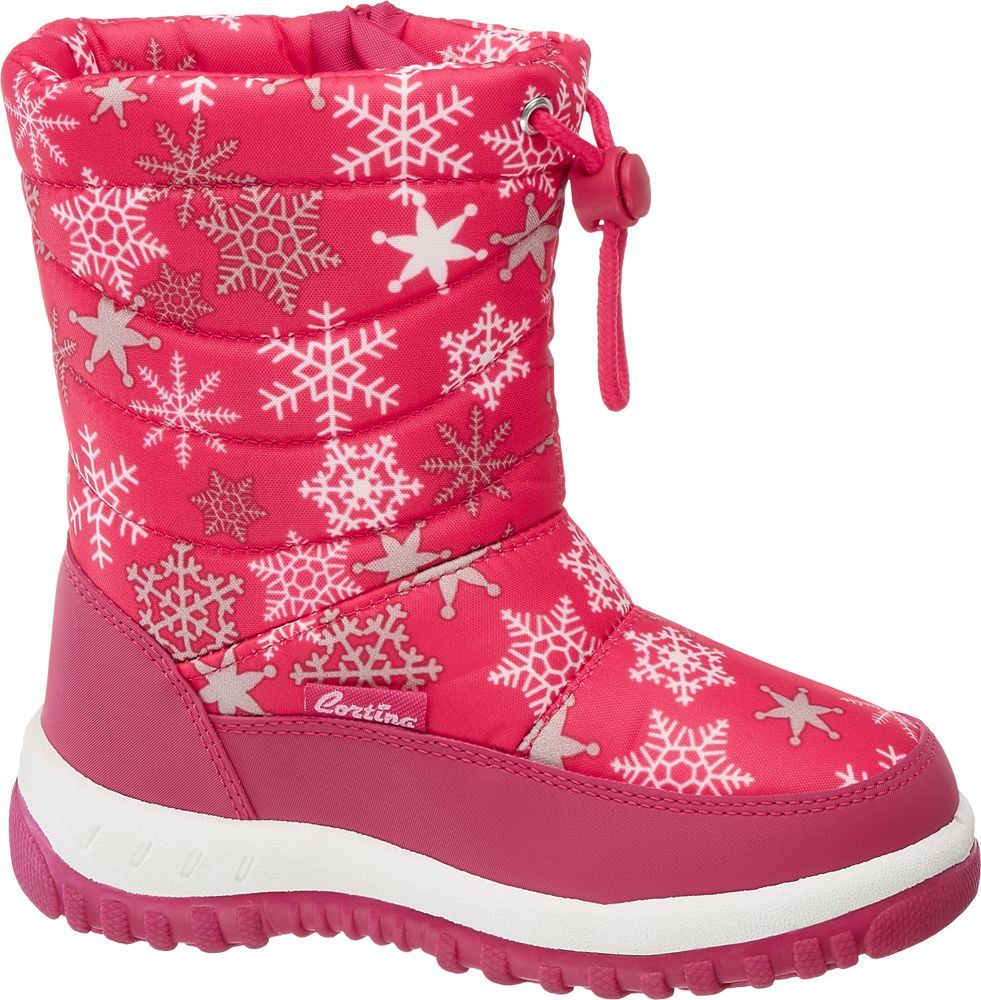 Deichmann - Cortina Růžové dívčí sněhule Cortina se zipem 29 růžová - obrázek 1