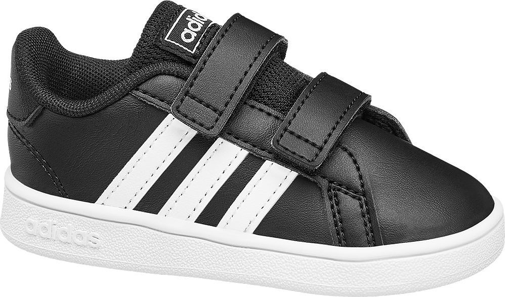 Deichmann - adidas Černé dětské tenisky na suchý zip Adidas Grand Court Inf 25 černá - obrázek 1
