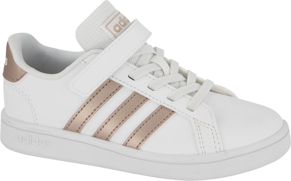 Deichmann - adidas Bílé tenisky na suchý zip Adidas Grand Court 28 bílá - obrázek 1