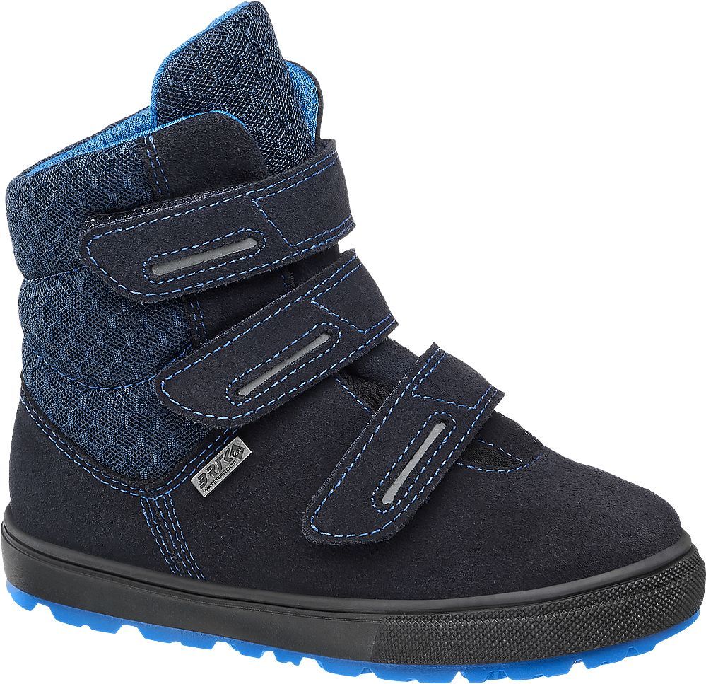 Deichmann - Bartek Tmavě modrá kožená kotníková obuv na suchý zip Bartek s TEX membránou 32 tmavě modrá - obrázek 1