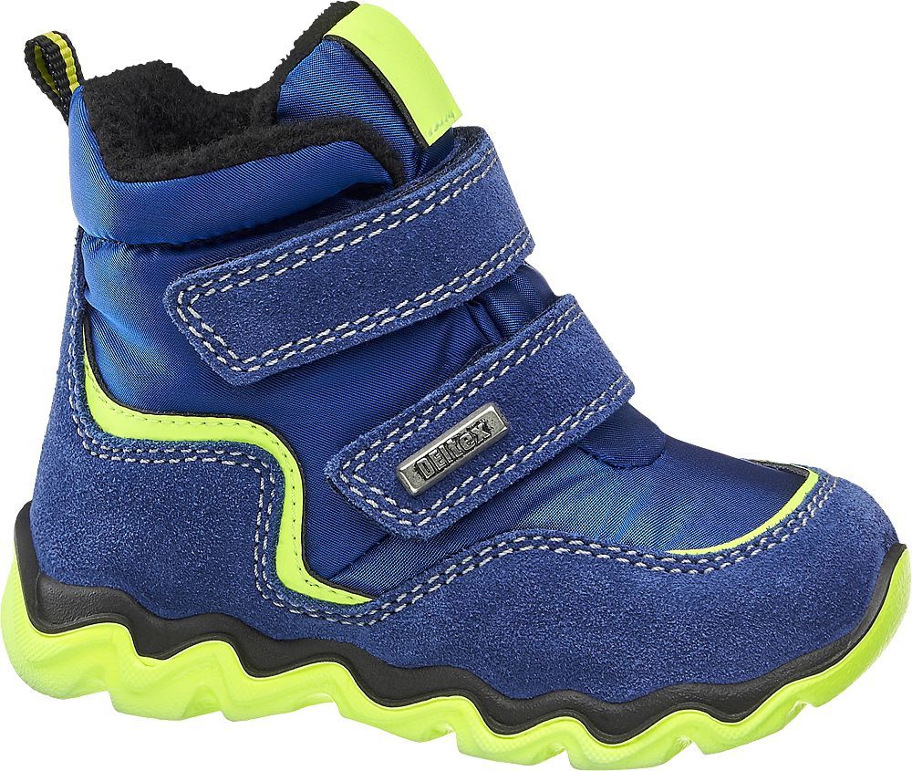 Deichmann - Bobbi-Shoes Modrá kožená dětská zimní obuv na suchý zip Bobbi-Shoes s TEX membránou 22 modrá - obrázek 1