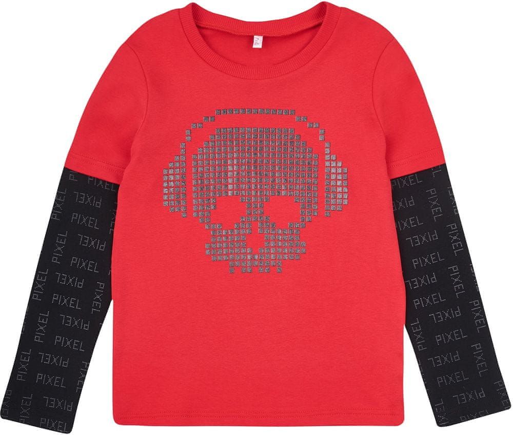 Garnamama dívčí tričko Pixel 116 - 122, červená - obrázek 1
