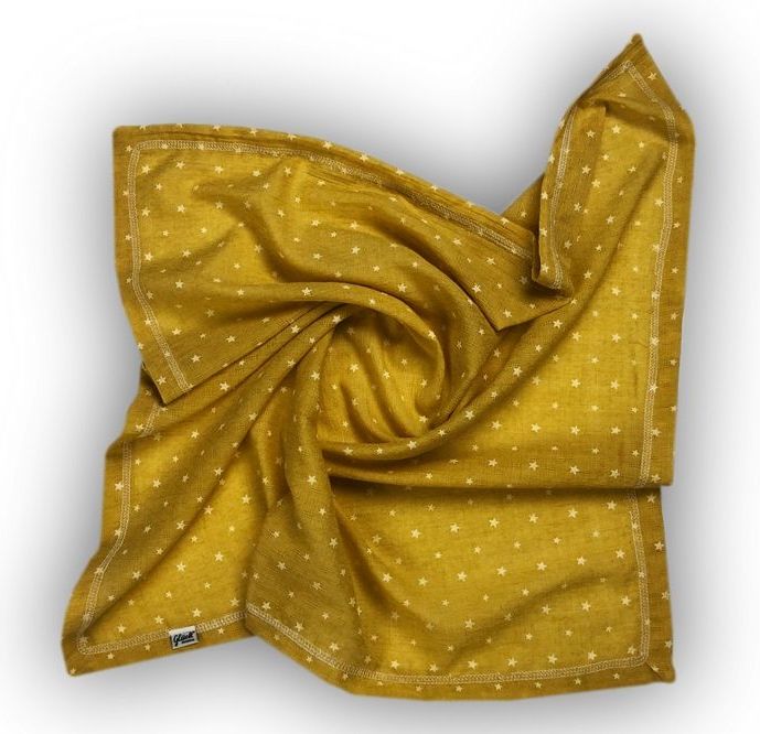 Dětská deka 70x70 cm LittleUp Stars Mustard 2020 - obrázek 1
