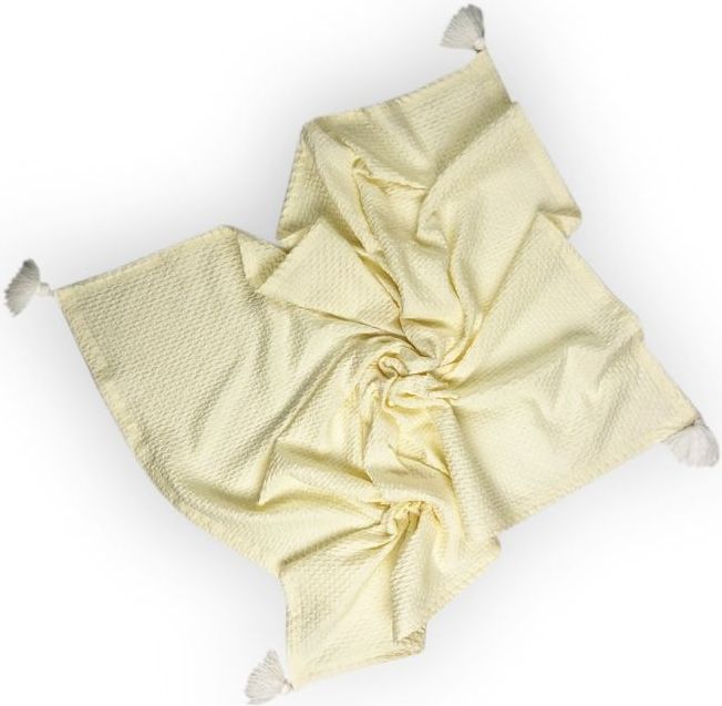 Dětská deka s třásněmi 75x100 cm LittleUp Ecru/White 2020 - obrázek 1