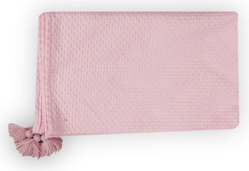 Dětská deka s třásněmi 75x100 cm LittleUp Pink/Pink 2020 - obrázek 1