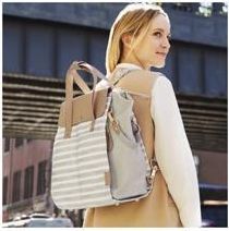 SKIP HOP Taška Highline Backpack- Oyster Stripe - obrázek 5