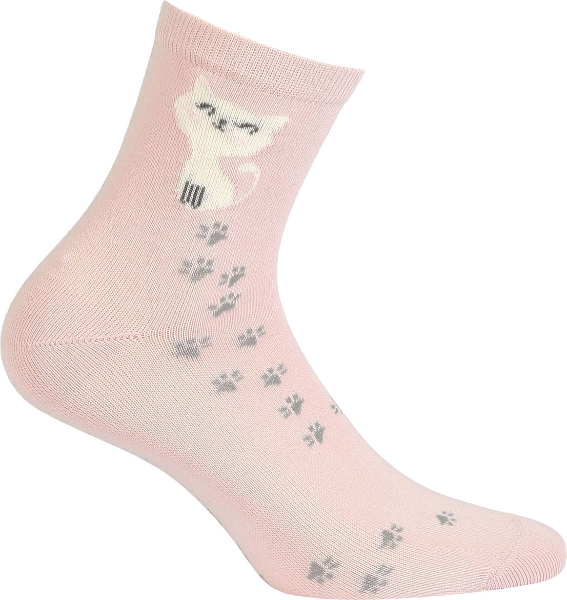 Vzorované dámské ponožky GATTA KOČIČKA růžové Velikost: 36-38 - obrázek 1