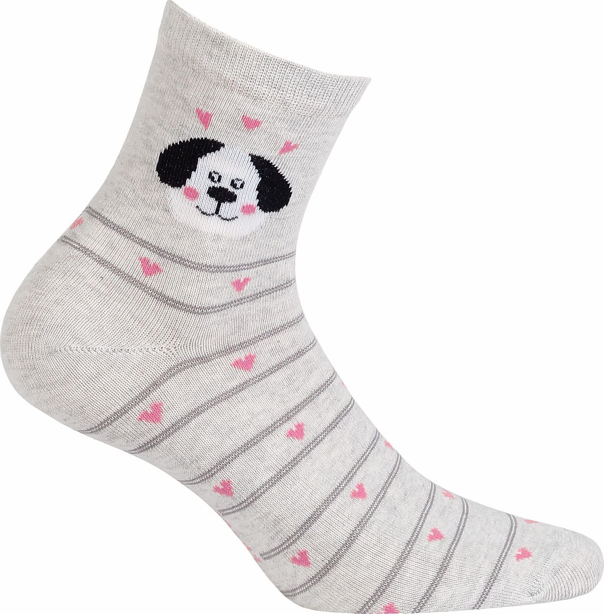 Dámské ponožky se vzorem GATTA PEJSEK šedý melír Velikost: 36-38 - obrázek 1