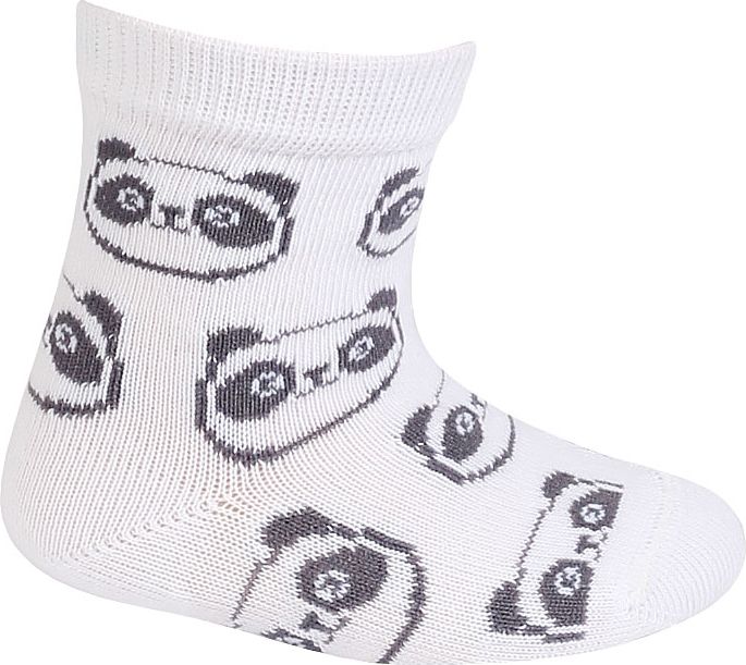 Kojenecké chlapecké vzorované ponožky WOLA PANDY bílé Velikost: 15-17 - obrázek 1