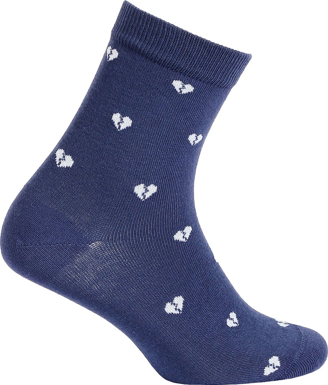 Dívčí ponožky vzor WOLA SRDÍČKA modré Velikost: 27-29 - obrázek 1