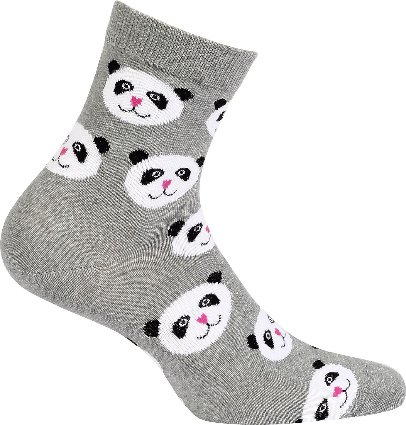 Vzorované dívčí ponožky WOLA PANDY šedé Velikost: 36-38 - obrázek 1