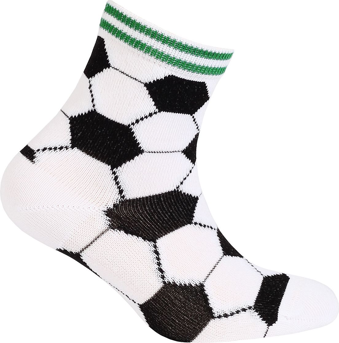 Chlapecké vzorované ponožky WOLA FOTBALOVÉ MÍČE bílé Velikost: 21-23 - obrázek 1