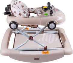 Chodítko dětské 2v1 - S HOUPAČKOU CAR béžové - BabyMix - obrázek 3