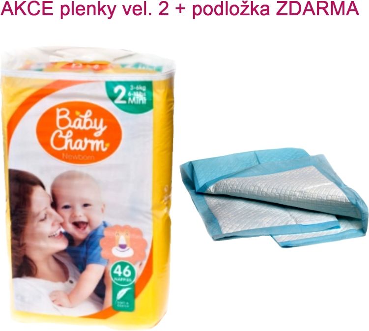 Baby Charm Super Dry Flex2 Mini 3-6 kg 46 ks - obrázek 1