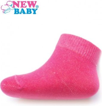 Kojenecké bavlněné ponožky New Baby růžové, Růžová, 56 (0-3m) - obrázek 1
