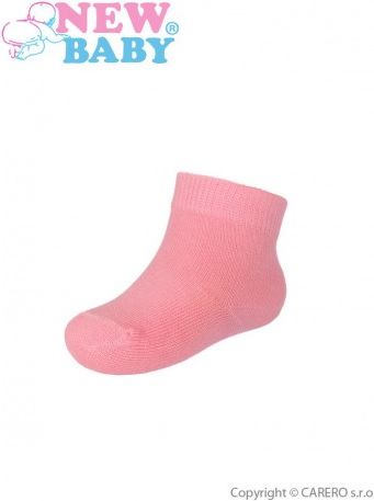 Kojenecké bavlněné ponožky New Baby růžové, Růžová, 62 (3-6m) - obrázek 1