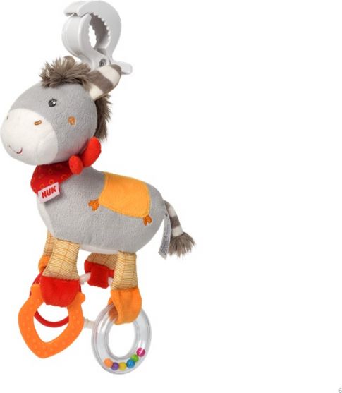 NUK HAPPY FARM Hračka Oslík s klipem - obrázek 1