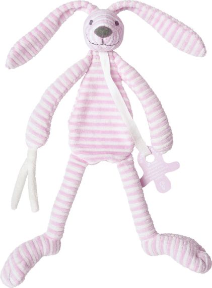 Happy Horse Růžový pruhovaný králíček Reece přítulka vel.30 cm - obrázek 1