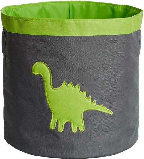 STORE IT Úložný koš velký šedá se zeleným dinosaurem - obrázek 1