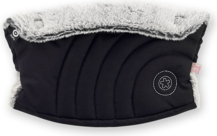 Kiddy Spojený rukávník s kožešinou Onyx Black - obrázek 1