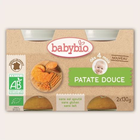 BabyBio příkrm sladké brambory 2x130g - obrázek 1