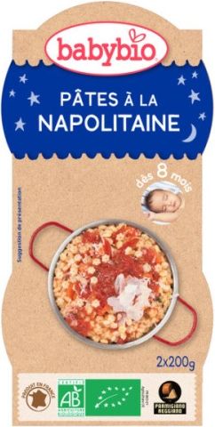 BabyBio večerní menu Neapolské těstoviny 2x200g - obrázek 1