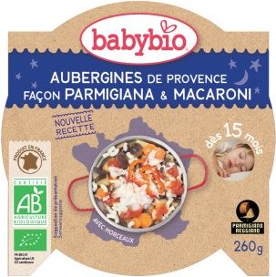 BabyBio večerní menu lilek na způsob Parmigiana s makarony 260g - obrázek 1