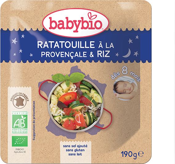BabyBio večerní menu ratatouille po provensálsku s rýží 190g - obrázek 1