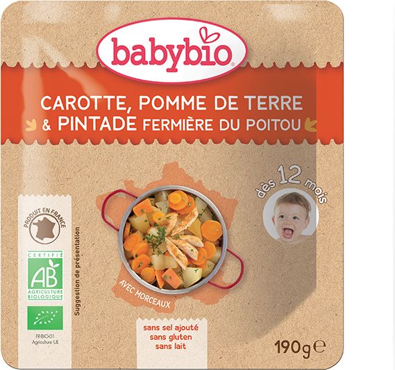 BabyBio menu mrkev a brambory s farmářskou perličkou 190g - obrázek 1