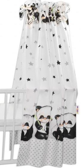 Nebesa z celé látky PANDA Baby Nellys - bílé - obrázek 1