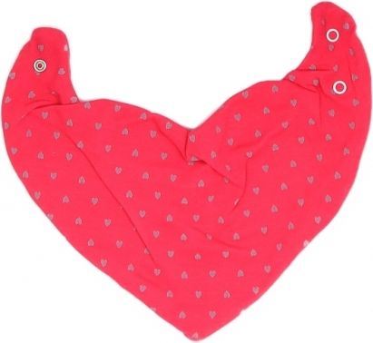 Mamatti Dětský šátek na krk Hearts - červený s puntíky - obrázek 1