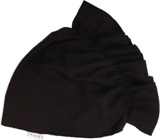 Mamatti Bavlněná  dětská čepice - turban, černý, vel. 2 - 3 roky - 0-1rok - obrázek 1