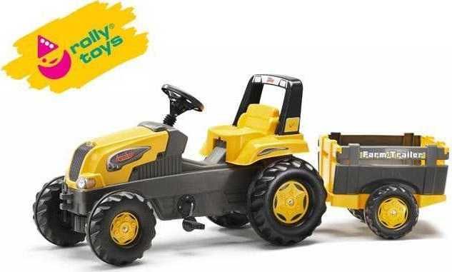 ROLLY TOYS RollyToys Šlapací traktor Rolly Junior s Farm vlečkou žlutý - obrázek 1