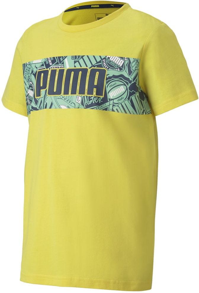 Puma chlapecké tričko Alpha Graphic Tee B Meadowlark 110 žlutá - obrázek 1