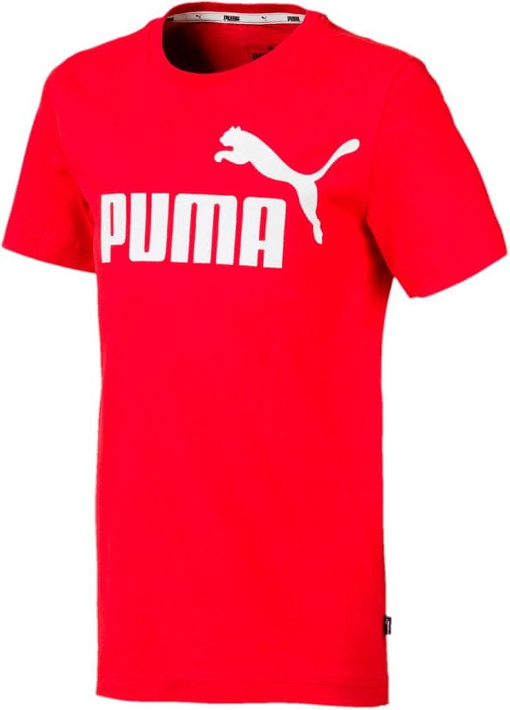 Puma chlapecké tričko ESS Logo Tee B High Risk Red 110 červená - obrázek 1