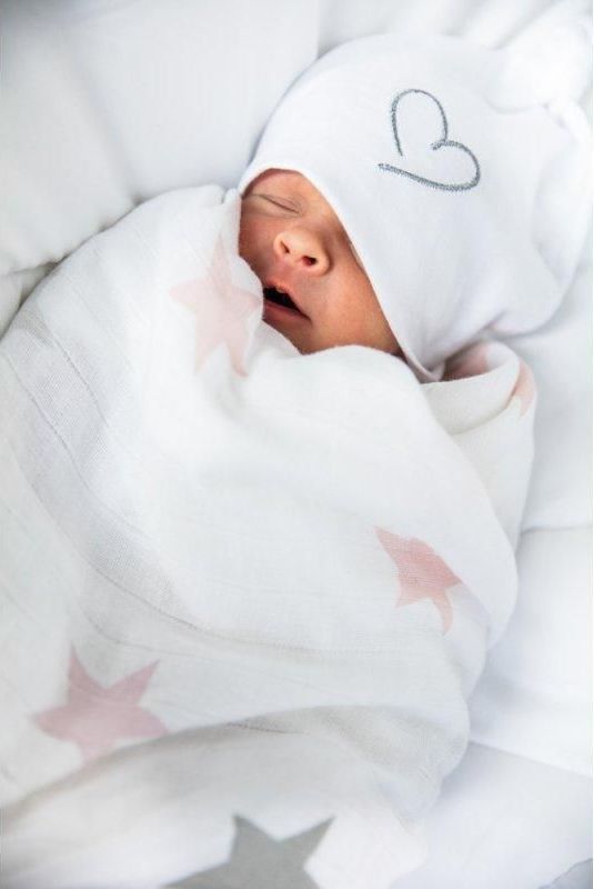 Effiki  Mušelínová swaddle přikrývka 2-set Stars Pink 115 x 115 cm - obrázek 1