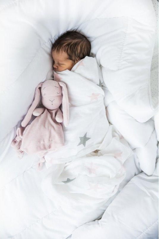 Effiki  Mušelínová swaddle přikrývka 2-set Stars Pink 115 x 115 cm - obrázek 3