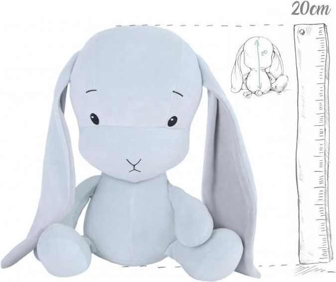 Effiki  Effík Bunny modrý s šedými oušky - 3 velikosti velikost S - obrázek 1