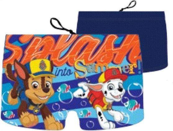 Setino - Chlapecké / dětské plavky / boxerky Tlapková patrola PAW PATROL - tm. modré Marschall a Chase 122 - obrázek 1