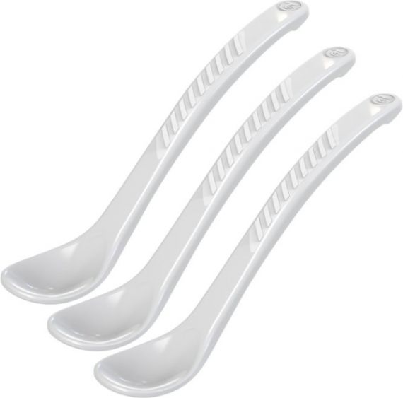 Twistshake Lžička na krmení 3x 4+m Pastelově šedá - obrázek 1